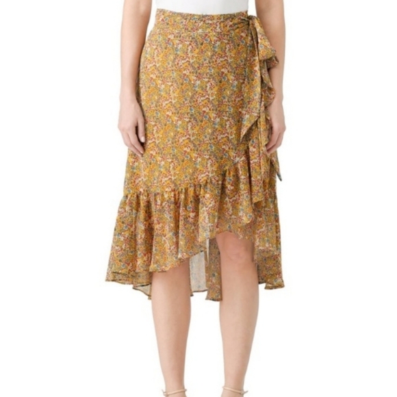 Rebecca Minkoff Selena Coquette Feminine Floral Wrap Skirt - Picture 2 of 14
